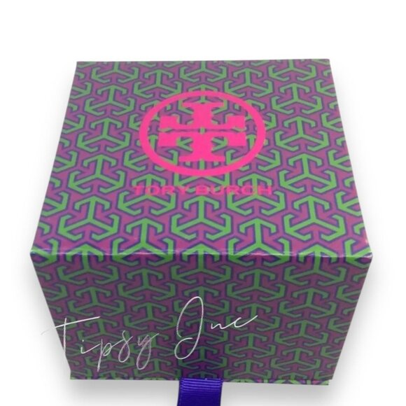 Tory Burch Designer Patterned Gift Box With Magnetic Closure - Picture 1 of 4